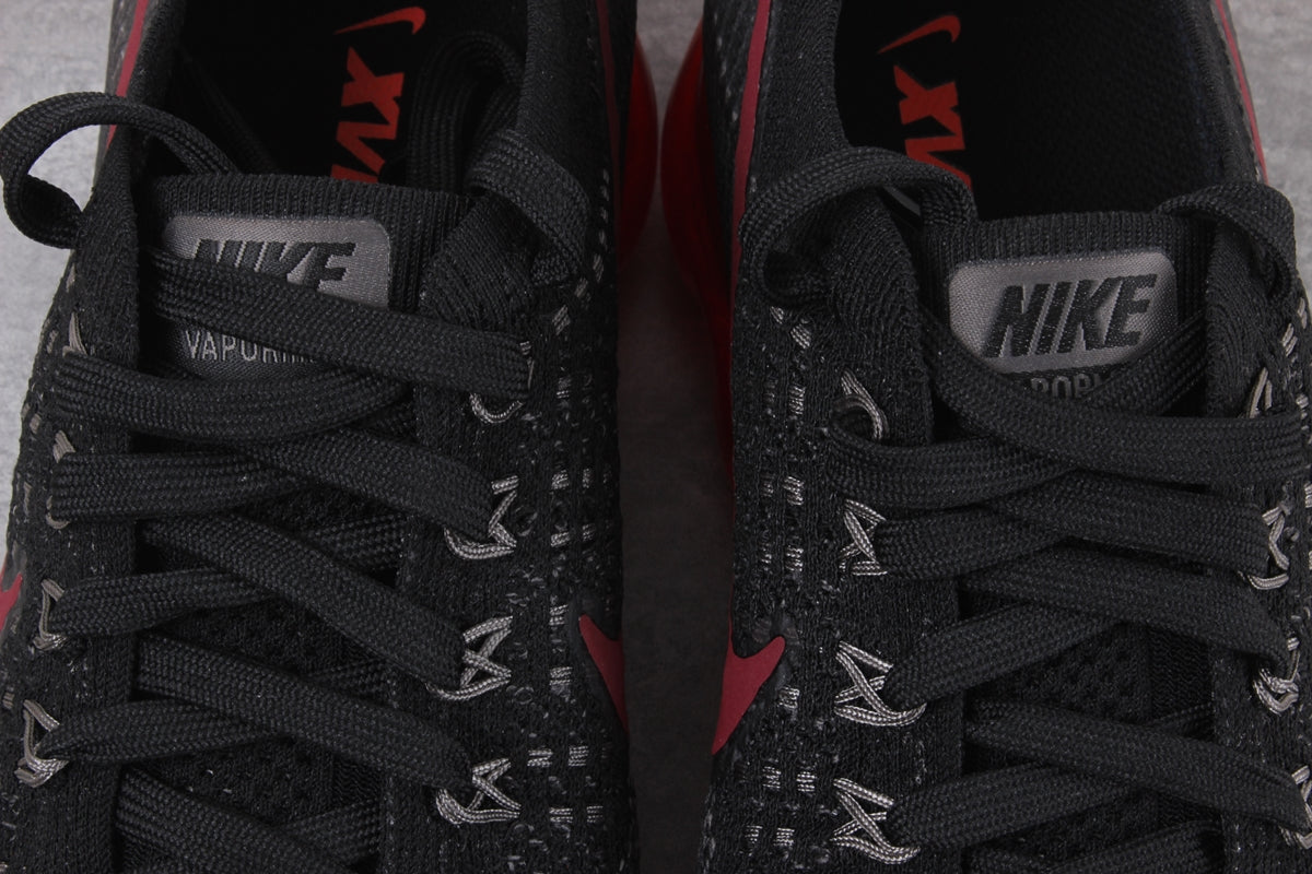 Raramente Arne total Nike Air VaporMax Flyknit Bred Shoes Men's Running Black Dark Red – Ifbay
